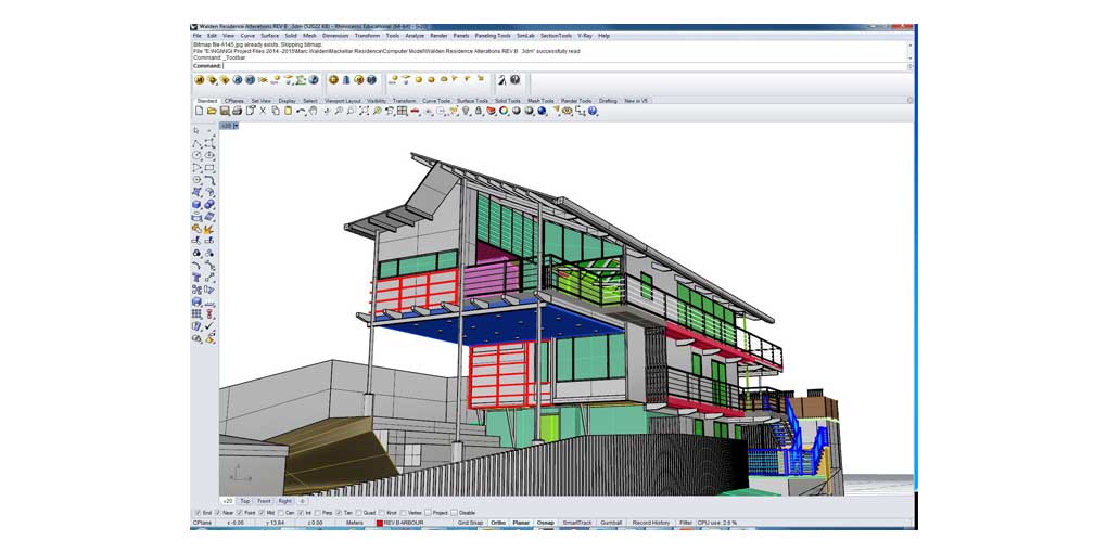 Training Software User Interface Rhino 5 - Residential Design