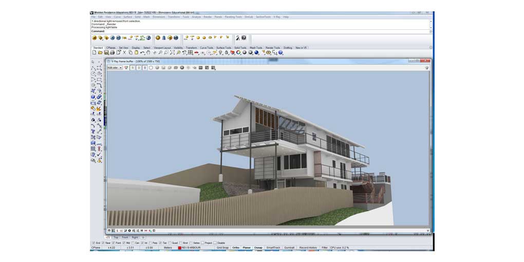 Training Software User Interface Rhino 5 and Vray - Residential Design