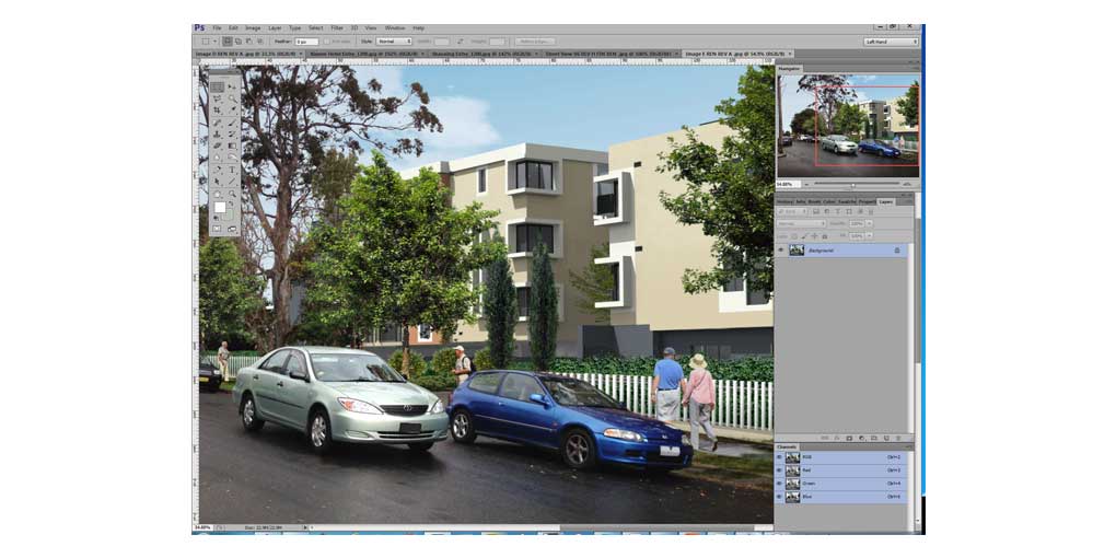 Training Software User Interface Photoshop - Photomontage Residential Aged Care Design
