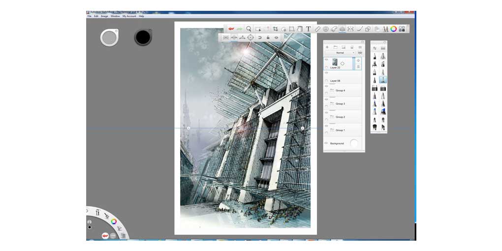 Training Software User Interface Sketchbook Pro - Concept Design for Movie and Videogame Concept Design